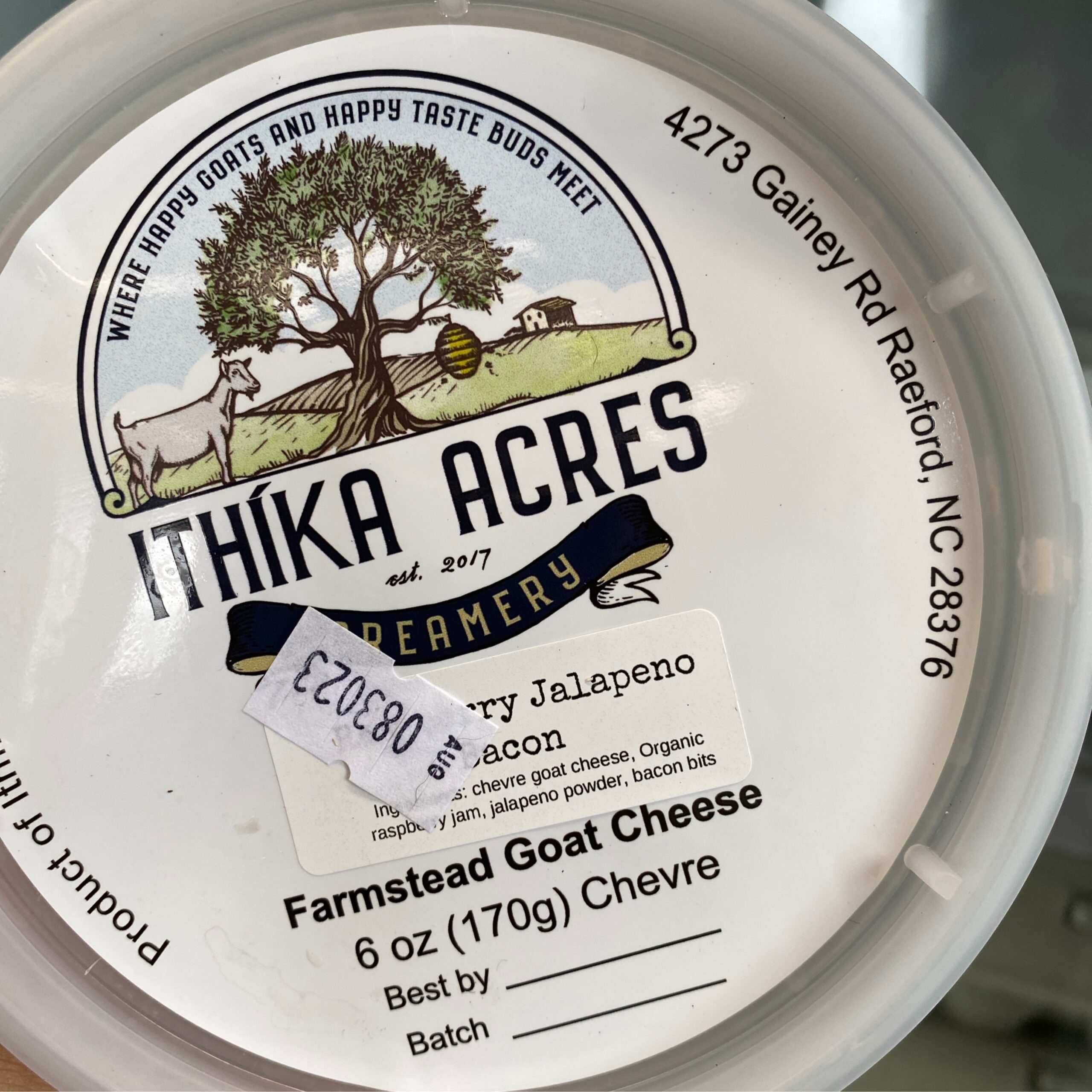 Ithika Acres Creamery Farmstead Goat Cheese 6oz