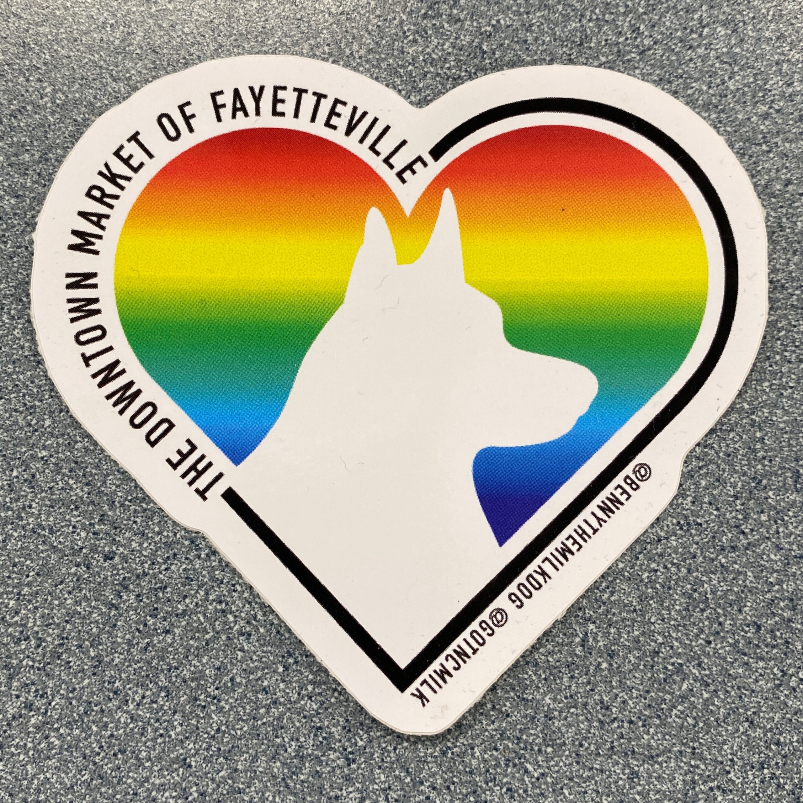Benny Rainbow Heart Sticker
